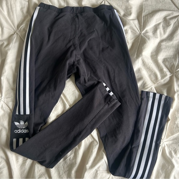 Adidas Womens Black Joggers with White Accents - Picture 9 of 9